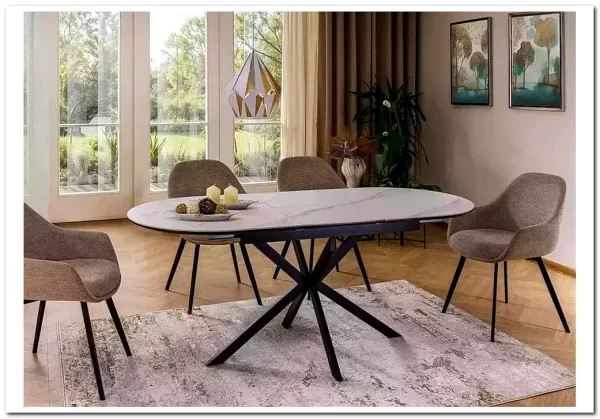 Стол обеденный Signal GASTON Ceramic 140 (белый/черный) Стол обеденный Signal GASTON Ceramic 140 (белый/черный)