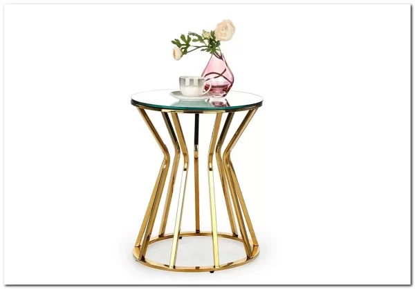 Стол журнальный Halmar AFINA S (зеркало/золотой)