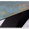 Стол обеденный Signal WESTIN Ceramic 160 раскладной (бирюзовый Ossido Verde/черный мат)