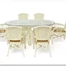 Комплект обеденный "ANDREA GRAND" (стол+6 кресел) TCH White (белый)