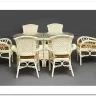 Комплект обеденный "ANDREA GRAND" (стол+6 кресел) TCH White (белый)