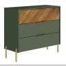 Комод Siena KOM3S дымчатый зеленый/дуб вотан BRW