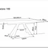 Стол обеденный Signal SALVADORE Ceramic 160 раскладной (Diamond Cream кремовый/черный мат)