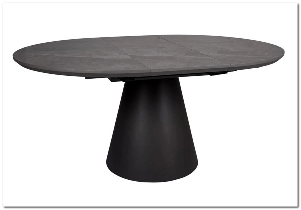 Стол обеденный Signal ANGEL II 120 (эффект серого мрамора/черный)