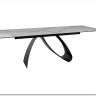 Стол обеденный Signal DIUNA Ceramic 160 раскладной (Statuario Venato белый/черный мат)