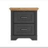 Тумба прикроватная Жасмин KOM2S (Графит/Дуб артизан) BRW 