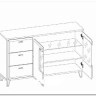 Тумба Грейс KOM2W3S BRW