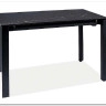 Стол обеденный Signal METROPOL CERAMIC раздвижной (эффект черного мрамора/черный мат)