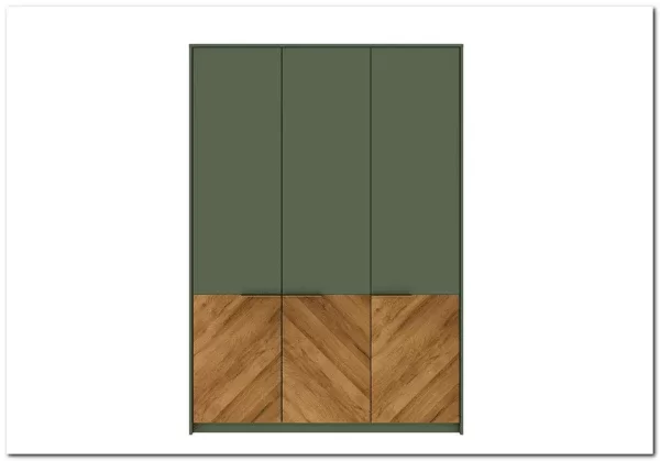 Шкаф Siena SZF3D дымчатый зеленый/дуб вотан BRW Шкаф Siena SZF3D дымчатый зеленый/дуб вотан BRW
