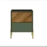 Тумба прикроватная Siena KOM2S дымчатый зеленый/дуб вотан BRW