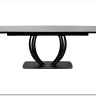 Стол MATERA 160 KL-136 Серый мрамор матовый, итальянская керамика/ черный каркас