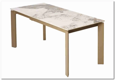 Стол CORNER 120 GLOSS LUXURY PANDORA SOLID CERAMIC / TAUPE, DISAUR
