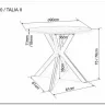 Стол обеденный Signal TALIA (эффект белого мрамора/черный)