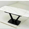 Стол ALATRI 120 MATT WHITE MARBLE SINTERED STONE / BLACK