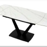 Стол ALATRI 120 MATT WHITE MARBLE SINTERED STONE / BLACK