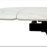 Стол ALATRI 120 MATT WHITE MARBLE SINTERED STONE / BLACK