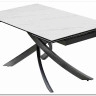 Стол ESTEBIO 160 KL-99 Белый мрамор матовый, итальянская керамика/ Серый металлик, DISAUR