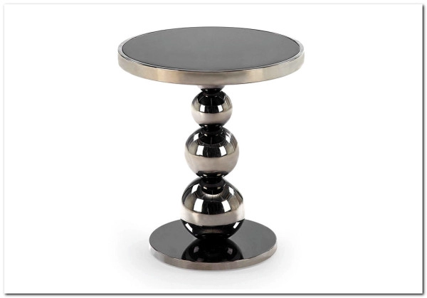 Стол журнальный Halmar CARLA (черный/серебряный)