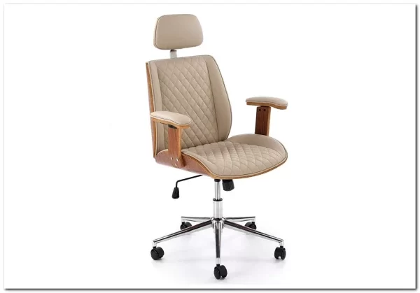 Кресло компьютерное HALMAR TIMBER бежевый/орех Кресло компьютерное HALMAR TIMBER бежевый/орех