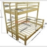 Двухъярусная кровать Орлёнок c нижним спальным местом 120/140 из сосны 
