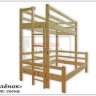Двухъярусная кровать Орлёнок c нижним спальным местом 120/140 из сосны 