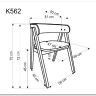 Стул кухонный Halmar K562 (бежевый/орех)