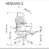 Кресло компьютерное HALMAR VESUVIO 2 серый/белый