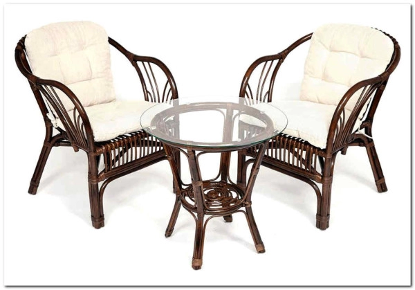 Террасный комплект NEW BOGOTA " (2 кресла + стол) walnut (грецкий орех)