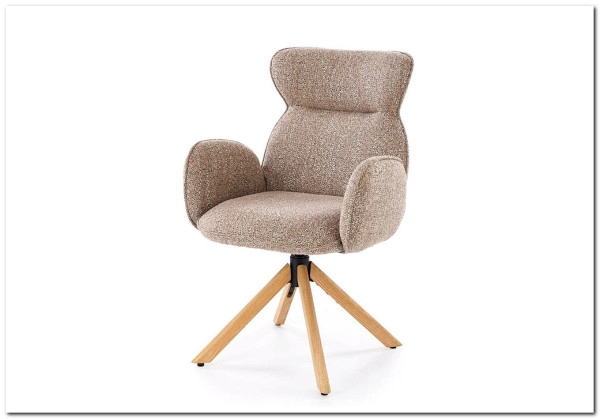 Стул кухонный Halmar K585 поворотный (темно-бежевый/дуб натуральный) Стул кухонный Halmar K585 поворотный (темно-бежевый/дуб натуральный)