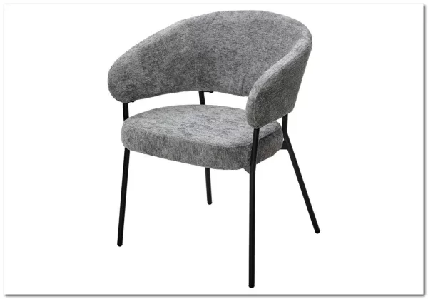 Стул SAGE 3018-17 серый, шенилл / черный каркас, ®DISAUR