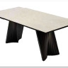 Стол YOAKIM 180 TL-102 Бежевый мрамор, испанская керамика / Темно-серый каркас, DISAUR