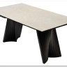 Стол YOAKIM 180 TL-102 Бежевый мрамор, испанская керамика / Темно-серый каркас, DISAUR