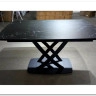 Стол FOGGIA 140 KL-116 Черный мрамор матовый, итальянская керамика/ черный каркас