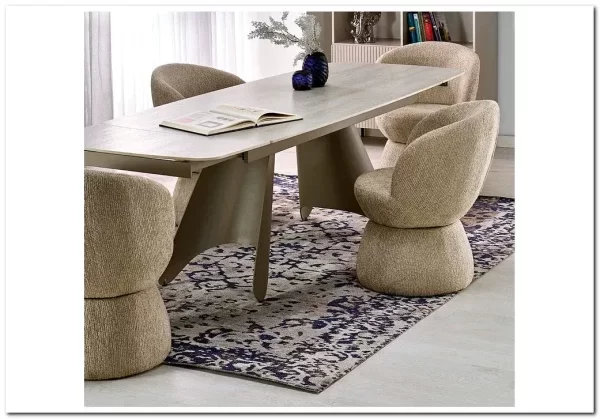 Стол обеденный Halmar SALIX 180 (травертин/кашемир)