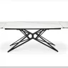 Стол обеденный Halmar ALFREDO 160 (белый мрамор/черный)